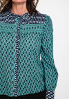White Stuff Mabel Mix Print Shirt, Teal Multi