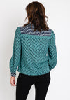 White Stuff Mabel Mix Print Shirt, Teal Multi