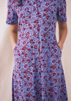 White Stuff Rua Jersey Midi Dress, Blue Multi