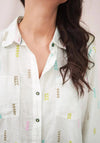 White Stuff Layla Embroidered Shirt, White Multi