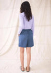 White Stuff Effie Elasticated Linen Shorts, Blue Denim