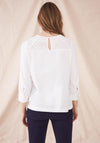 White Stuff May Embroidered Neckline Blouse, White