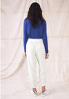 White Stuff Effie Striped Linen Trousers, Ivory & Navy