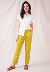 White Stuff Maddie Slim Linen Trousers, Yellow