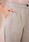 White Stuff Maddie Slim Linen Trousers, Light Grey