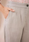 White Stuff Maddie Slim Linen Trousers, Light Grey