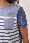 White Stuff Neo Mix Stripe T-Shirt, Blue Multi