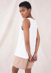 White Stuff Ezra Cotton Vest Top, White