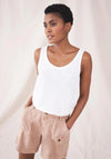 White Stuff Ezra Cotton Vest Top, White