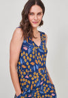 White Stuff Sophie Leaf Print Maxi Dress, Blue Multi