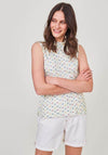 White Stuff Effie Jersey Vest Top, White Multi