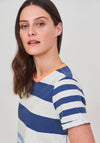 White Stuff Neo Stripe T-Shirt, Blue Multi