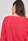 White Stuff Agave V-Neck Jumper, Deep Pink