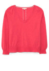 White Stuff Agave V-Neck Jumper, Deep Pink