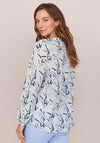 White Stuff Basil Sheer Leaf Print Top, Ivory Multi