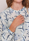 White Stuff Basil Sheer Leaf Print Top, Ivory Multi