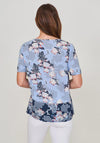 White Stuff Matilda Floral Print Top, Blue Multi