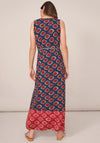 White Stuff Avery Eco Vero Wrap Maxi Dress, Navy Multi