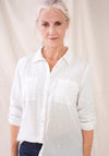 White Stuff Emilia Embroidered Dot Shirt, Ivory