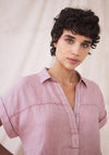 White Stuff Bantu Long Linen Tunic, Mauve Pink