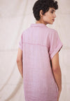 White Stuff Bantu Long Linen Tunic, Mauve Pink