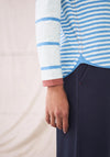 White Stuff Cassie Long Sleeve Striped T-Shirt, Blue & White