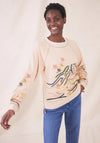 White Stuff Apollo Embroidered Sweater, Pink