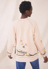 White Stuff Apollo Embroidered Sweater, Pink