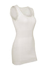 White Swan Sleeveless Thermal Brushed Cotton Vest, White