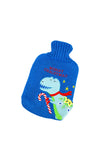 Widdop & Co Merry Christmas Dinosaur Hot Water Bottle, Blue