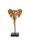 WJ Sampson Black & Gold Elephant Bust on Stand