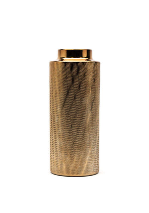 Fern Cottage Interiors Tall Gold Etched Vase
