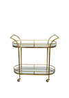 WJ Sampson Gold Mirrored Drinks Trolley