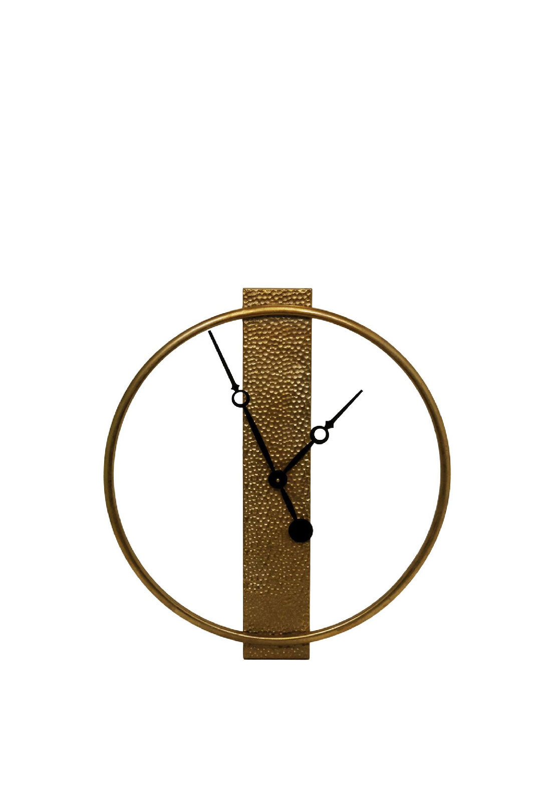 Wj Sampson Bronze Hammered Metal Round Wall Clock