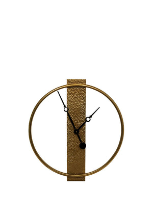 Wj Sampson Bronze Hammered Metal Round Wall Clock