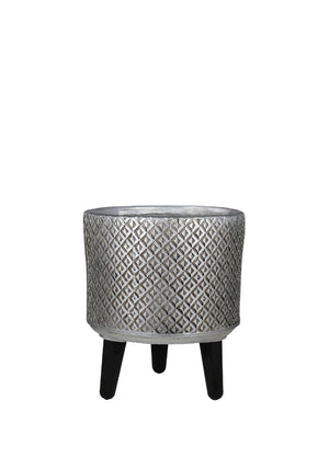 WJ Sampson Small Silver Planter