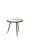 WJ Sampson Antique Gold Mirrored Round Table