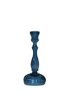 WJ Sampson Blue Glass Candle Holder, 24cm