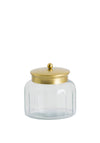 WJ Sampson Hammered Glass Jar with Brass Lid