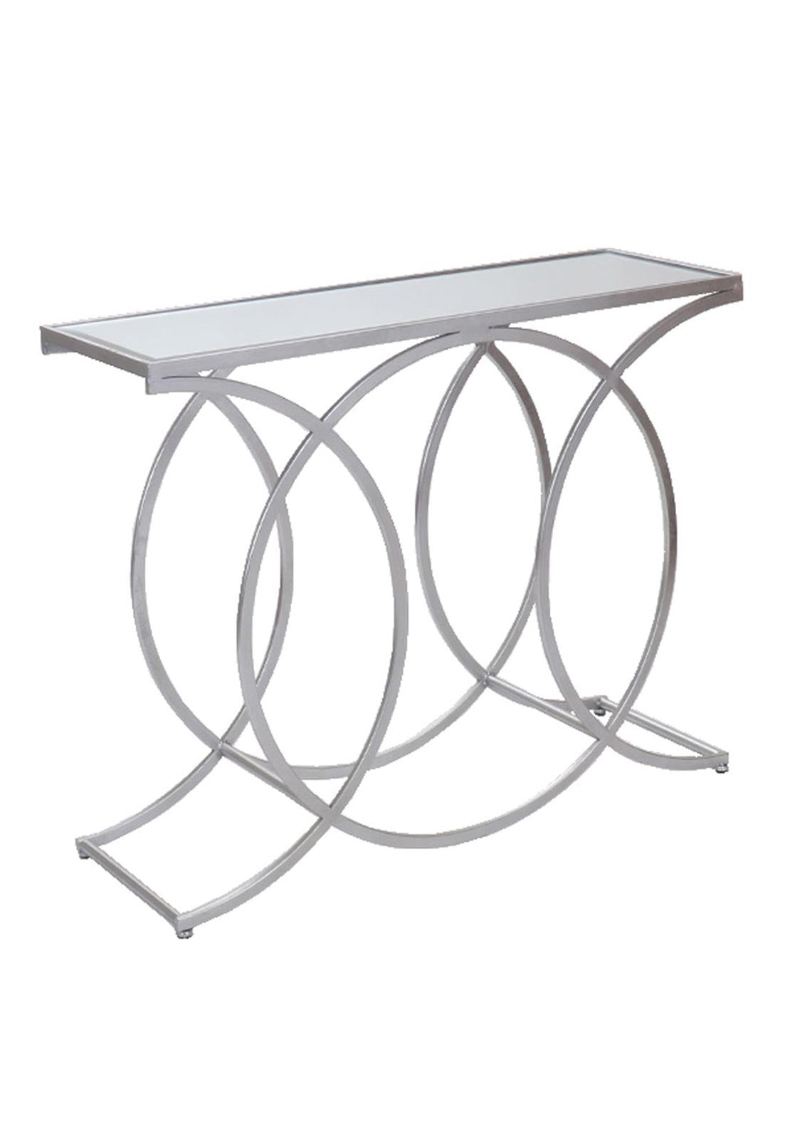 WJ Sampson Silver Circle Console Table