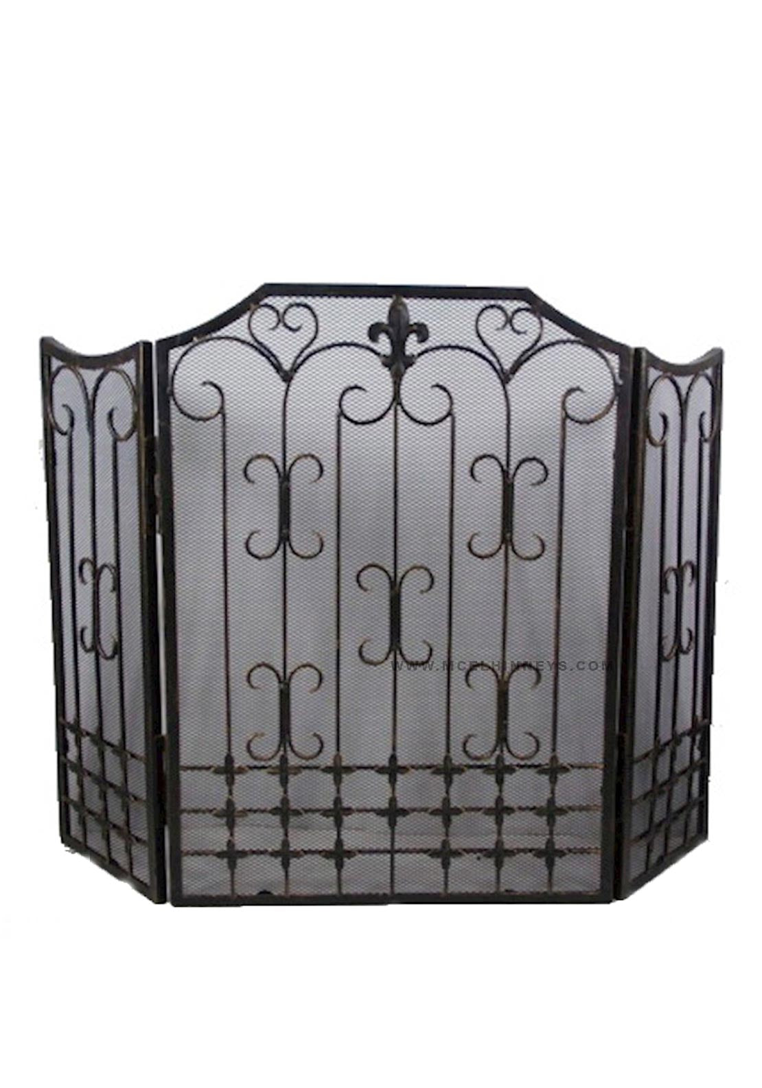 WJ Sampson Georgian Three-Fold Fire Screen, Black