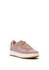 Woden May Suede Mix Trainers, Bark Pink