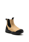 Woden Magda Waterproof Rubber Boots, Mocha & Black