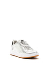 Woden Ydun Croc Print Metallic Trainers, Silver