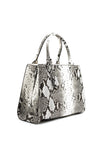 Zen Collection Snake Skin Medium Grab Bag, White