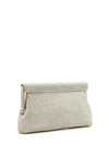Zen Collection Diamante Mesh Clasp Clutch Bag, Silver