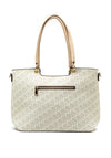 Zen Collection Logo Print Mix Medium Zip Tote, Beige