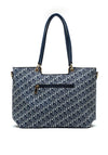 Zen Collection Logo Print Mix Medium Zip Tote, Blue
