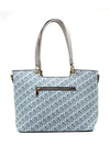 Zen Collection Logo Print Mix Medium Zip Tote, Grey