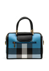 Zen Collection Check Print Medium Grab Bag, Blue
